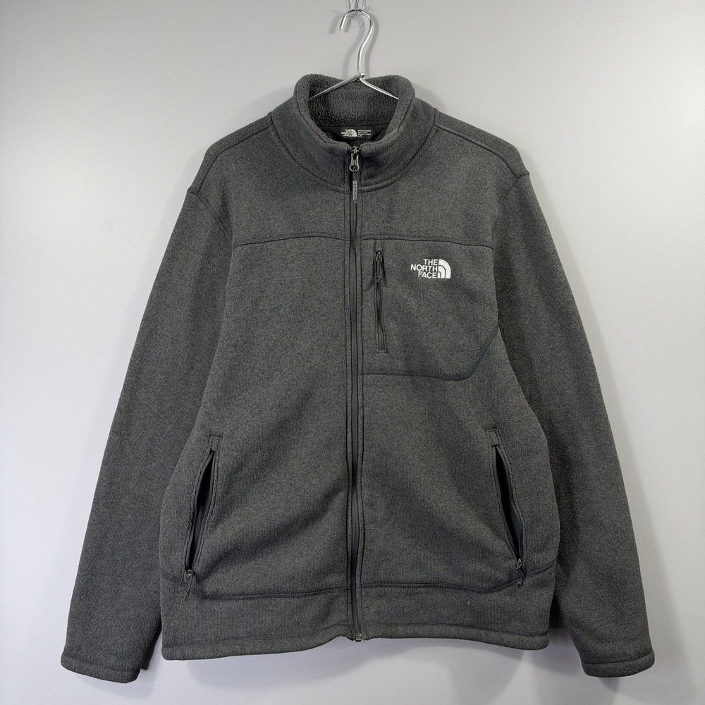The North Face Jacket Mens Large Black Fleece Lined Full Zip Outdoor Hiking